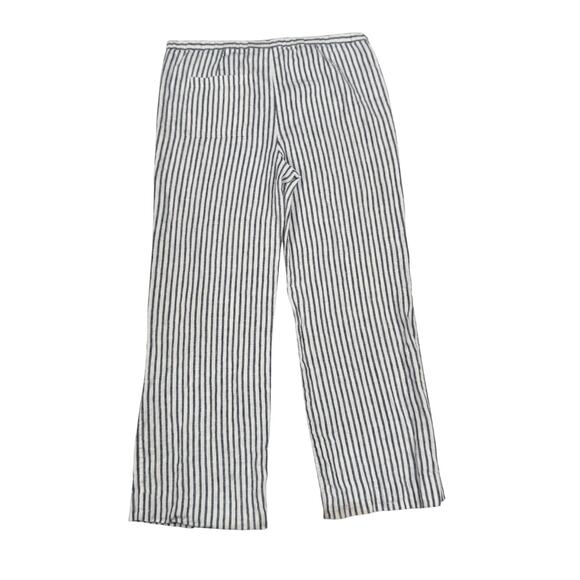 Chico’s Blue & White Striped 100% Linen Coastal Pants Chico's Size 0 Beach - Picture 2 of 16